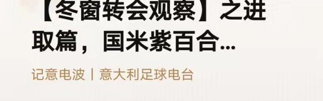 澳客电脑版-【记意电波】冬窗转会观察之进取篇